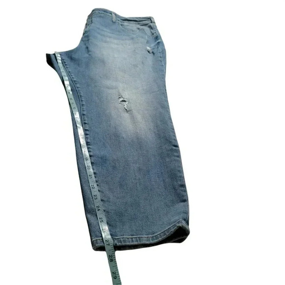 Anthropologie Pilcro High-Rise Distressed Skinny Jeans Size 26W Blue - Picture 10 of 11